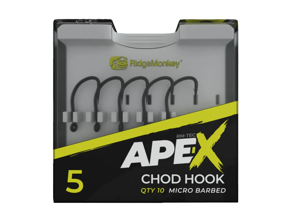 RidgeMonkey&#x20;H&#x00E1;&#x010D;ky&#x20;Ape-X&#x20;Chod&#x20;Barbed&#x20;10ks