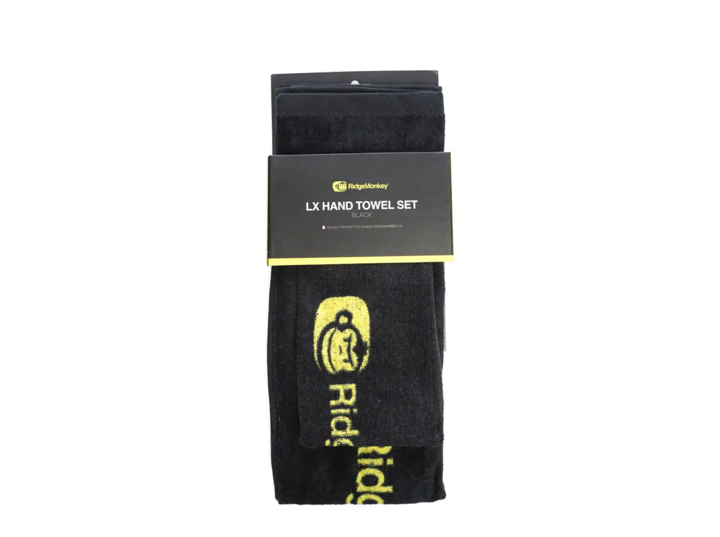 RidgeMonkey&#x20;Ru&#x010D;n&#x00ED;k&#x20;LX&#x20;Hand&#x20;Towel&#x20;Set&#x20;Black&#x20;2ks