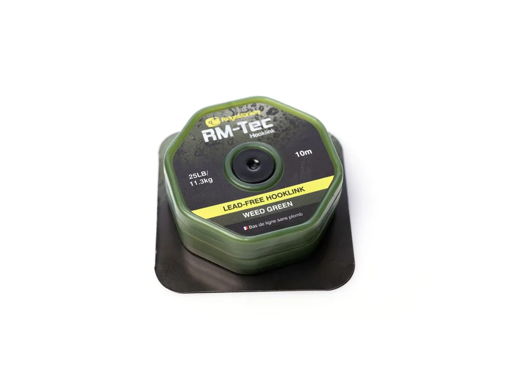 RidgeMonkey&#x20;&#x0160;&#x0148;&#x016F;rka&#x20;RM-Tec&#x20;Lead&#x20;Free&#x20;Hooklink&#x20;25lb&#x20;10m&#x20;Weed&#x20;Green