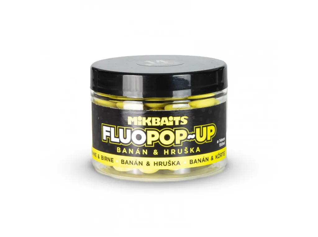 Mikbaits&#x20;Plovouc&#x00ED;&#x20;fluo&#x20;boilie&#x20;-&#x20;ban&#x00E1;n&#x20;a&#x20;hru&#x0161;ka&#x20;150ml