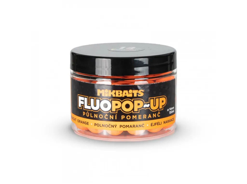 Mikbaits&#x20;Plovouc&#x00ED;&#x20;fluo&#x20;boilie&#x20;-&#x20;p&#x016F;lno&#x010D;n&#x00ED;&#x20;pomeran&#x010D;&#x20;150ml