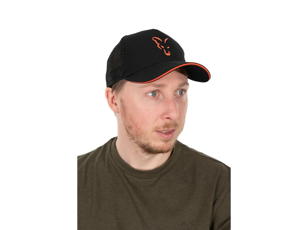 Fox&#x20;K&#x0161;iltovka&#x20;Collection&#x20;Trucker&#x20;Cap&#x20;Black&#x20;&amp;&#x20;Orange