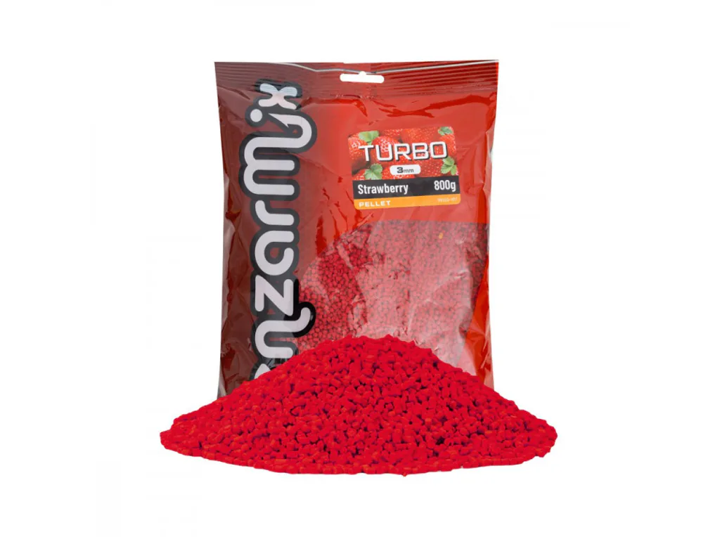 Benzar&#x20;Mix&#x20;Turbo&#x20;Pellet&#x20;-&#x20;Jahoda&#x20;3mm,&#x20;800g