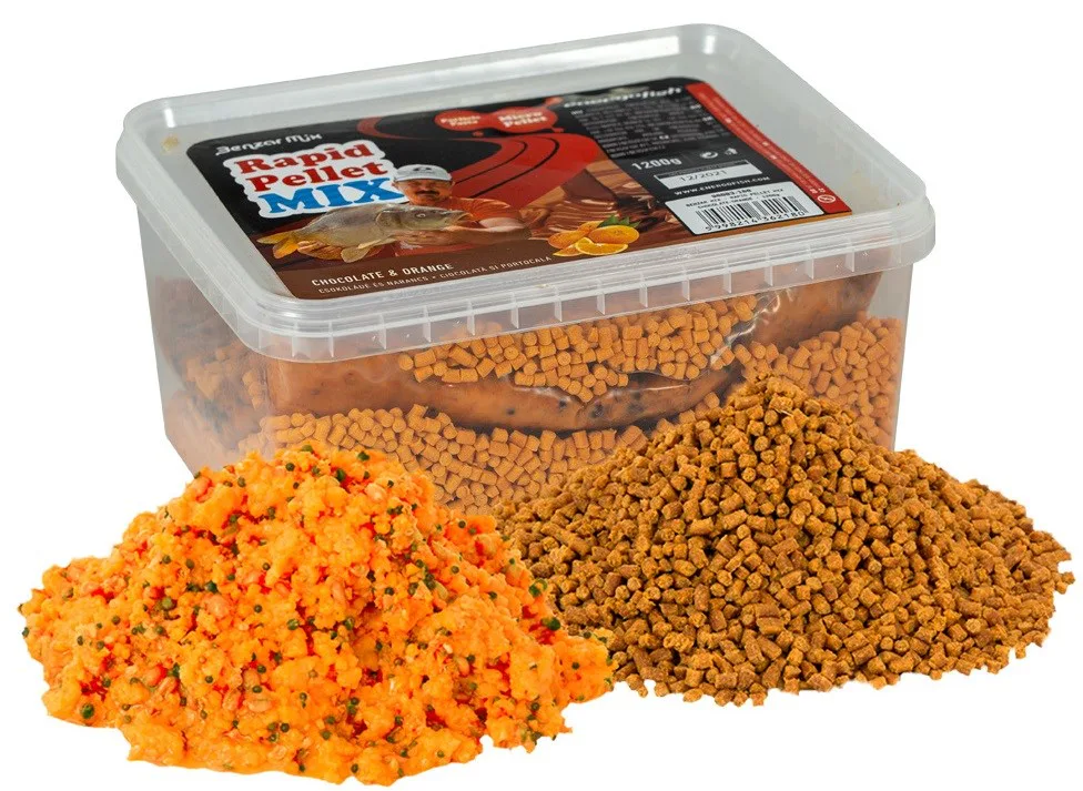 Benzar&#x20;Mix&#x20;Pelety&#x20;Rapid&#x20;Mix&#x20;-&#x20;&#x010C;okol&#x00E1;da&#x2F;pomeran&#x010D;&#x20;1200g