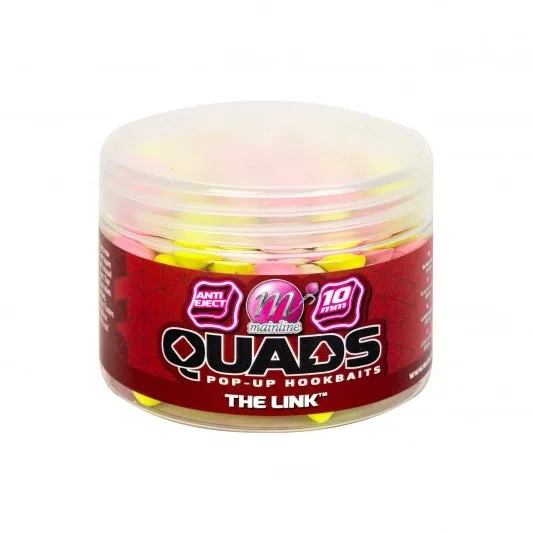 Mainline&#x20;Plovouc&#x00ED;&#x20;boilie&#x20;Pop&#x20;up&#x20;Quad&#x20;Link&#x20;10mm,&#x20;150ml