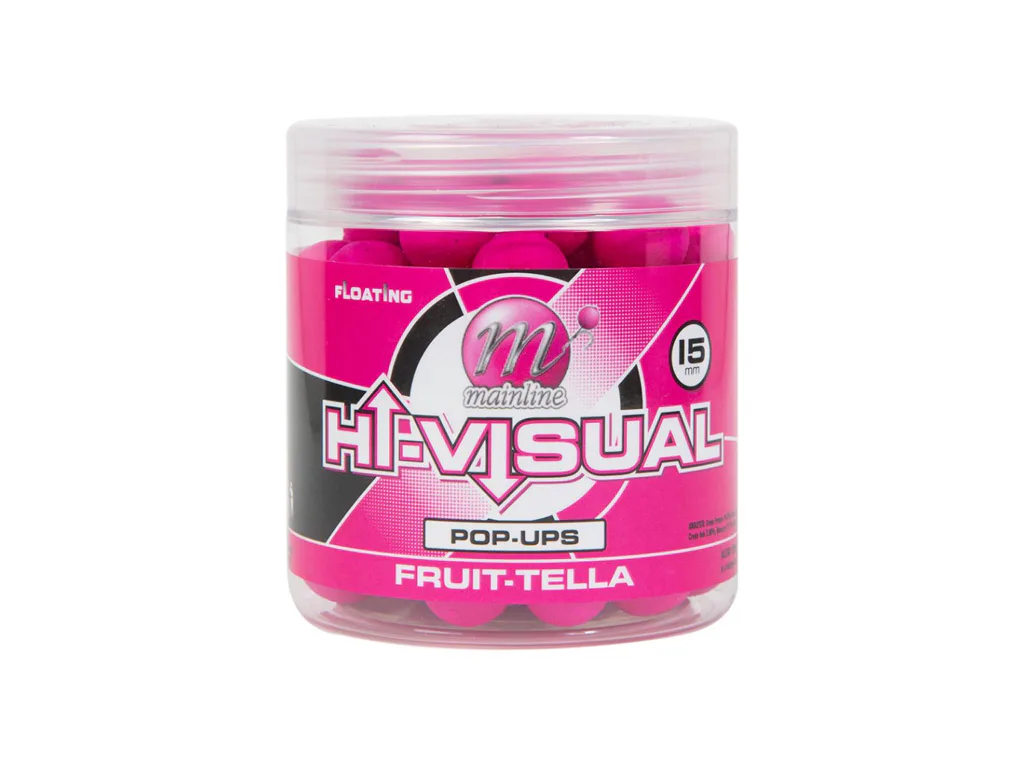 Mainline&#x20;Plovouc&#x00ED;&#x20;boilie&#x20;Hi-Visual&#x20;Pop-ups&#x20;-&#x20;Purple&#x20;Fruit-T&#x20;15mm,&#x20;250ml
