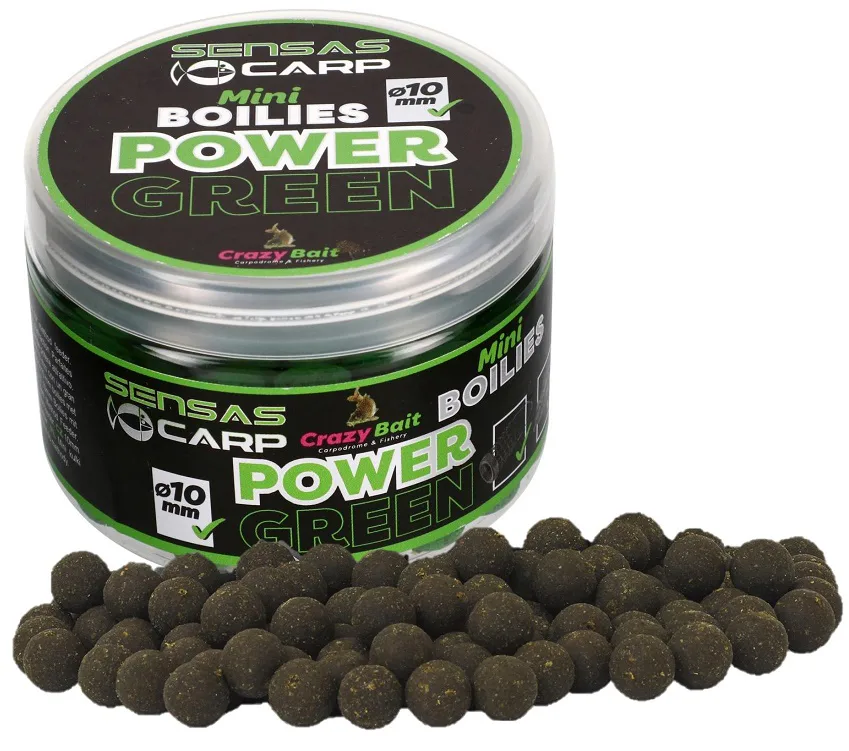 Sensas&#x20;Mini&#x20;Boilies&#x20;Crazy&#x20;Green&#x20;&#x28;&#x010D;esnek&#x29;&#x20;10mm,&#x20;80g