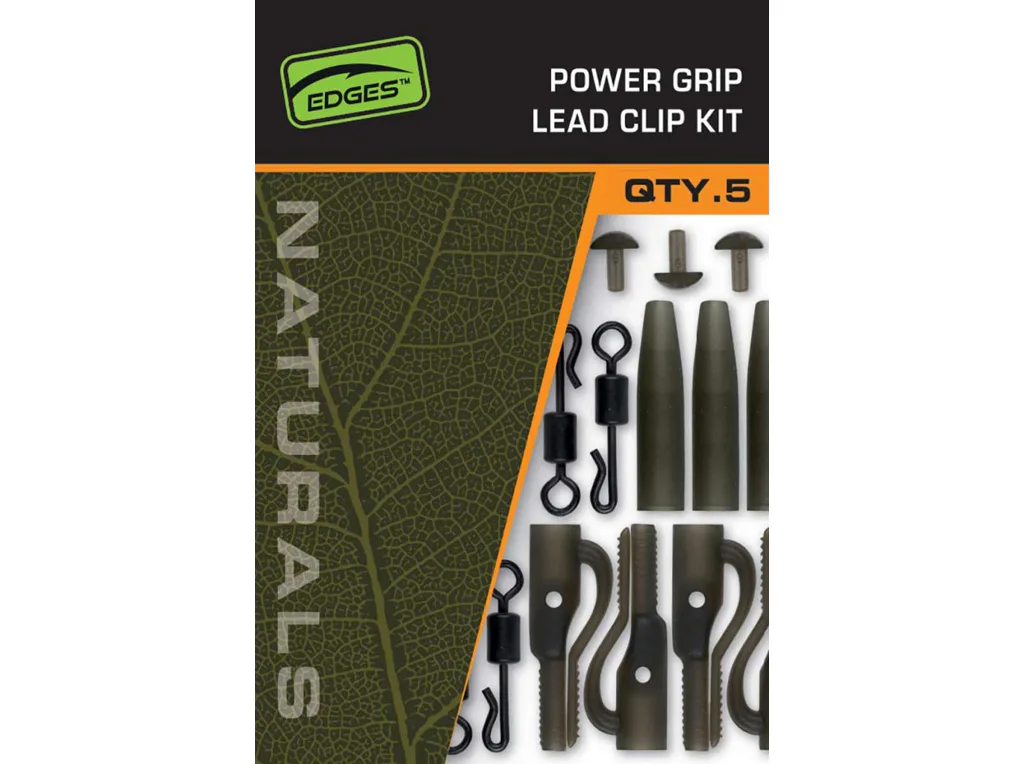 Fox&#x20;Mont&#x00E1;&#x017E;&#x20;Edges&#x20;Naturals&#x20;Power&#x20;Grip&#x20;Lead&#x20;Clip&#x20;Kit&#x20;5ks