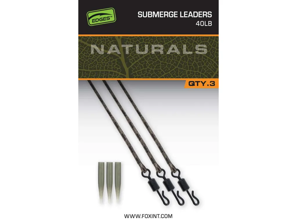 Fox&#x20;Mont&#x00E1;&#x017E;&#x20;Edges&#x20;Naturals&#x20;Submerge&#x20;Leaders&#x20;40lb,&#x20;3ks
