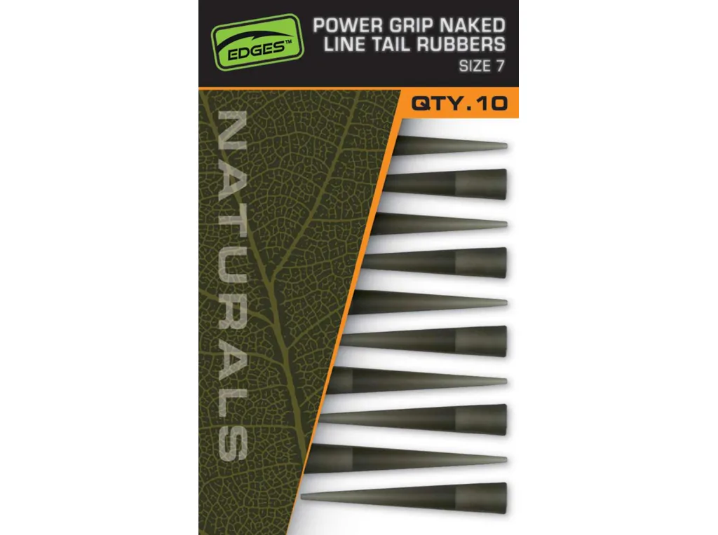 Fox&#x20;P&#x0159;evleky&#x20;Edges&#x20;Naturals&#x20;Power&#x20;Grip&#x20;Naked&#x20;Line&#x20;Tail&#x20;Rubbers&#x20;vel.&#x20;7,&#x20;10ks
