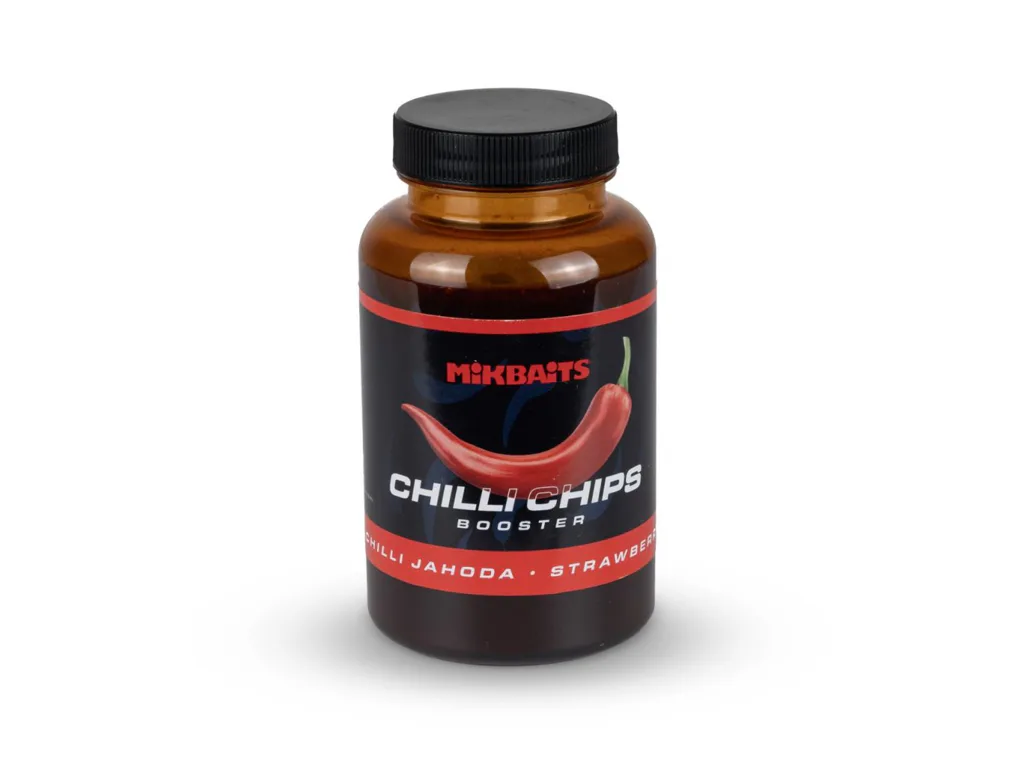 Mikbaits&#x20;Chilli&#x20;Chips&#x20;Booster&#x20;-&#x20;Chilli&#x20;Jahoda&#x20;250ml