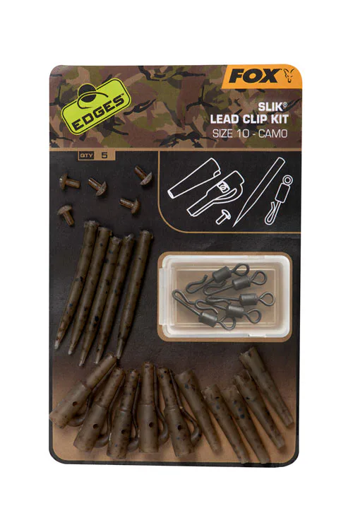 Fox&#x20;Sada&#x20;z&#x00E1;v&#x011B;sek&#x20;Camo&#x20;Slik&#x20;Lead&#x20;Clip&#x20;Kit&#x20;vel.10,&#x20;5ks