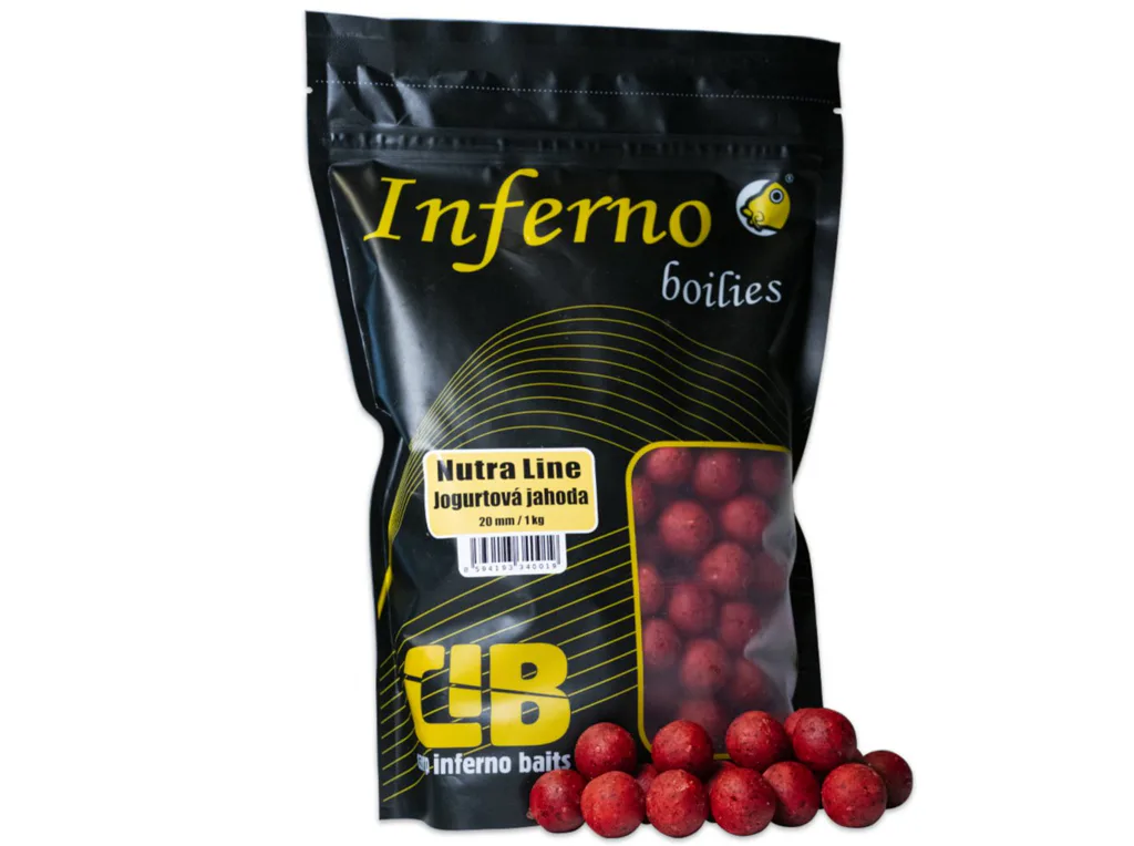 Carp&#x20;Inferno&#x20;Boilies&#x20;Nutra&#x20;Line&#x20;-&#x20;Jogurtov&#x00E1;&#x20;Jahoda&#x20;1kg