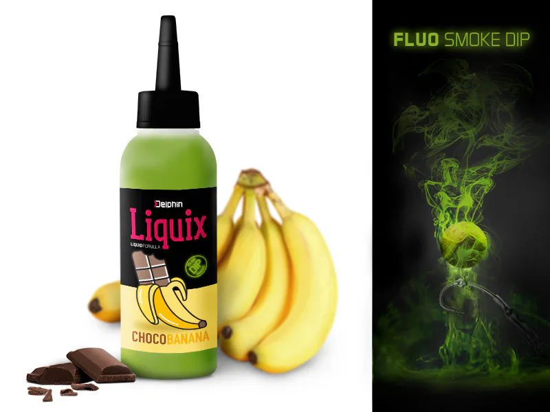 Delphin&#x20;Fluo&#x20;Dip&#x20;D&#x20;Snax&#x20;Liquix&#x20;-&#x20;&#x010D;okol&#x00E1;da&#x2F;ban&#x00E1;n&#x20;100ml