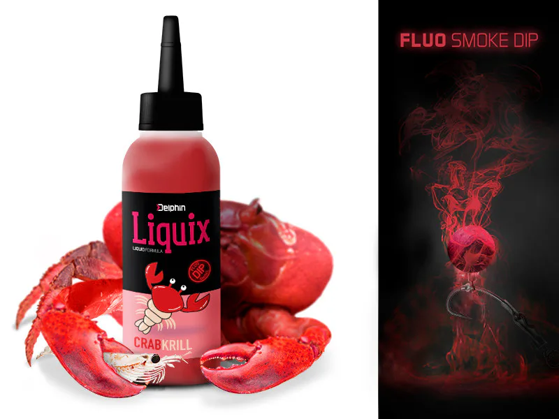 Delphin&#x20;Fluo&#x20;Dip&#x20;D&#x20;Snax&#x20;Liquix&#x20;-&#x20;krab&#x2F;krill&#x20;100ml
