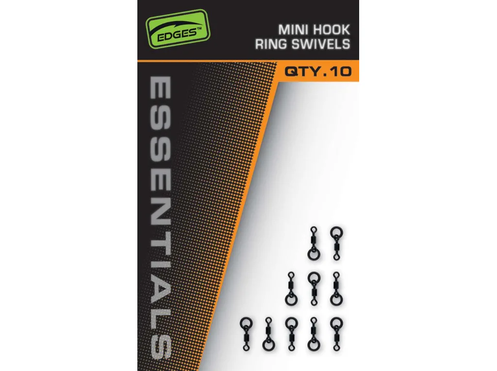 Fox&#x20;Obratl&#x00ED;ky&#x20;s&#x20;krou&#x017E;kem&#x20;Edges&#x20;Essentials&#x20;Mini&#x20;Hook&#x20;Ring&#x20;Swivels&#x20;10ks