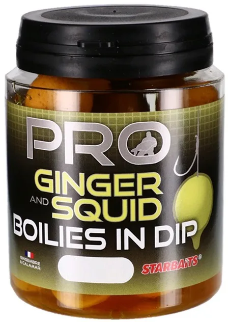 Starbaits&#x20;Boilies&#x20;in&#x20;Dip&#x20;Pro&#x20;Ginger&#x20;Squid&#x20;150g
