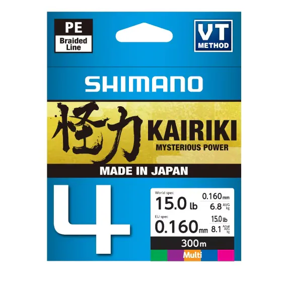 Shimano&#x20;Pleten&#x00E1;&#x20;&#x0161;&#x0148;&#x016F;ra&#x20;Kairiki&#x20;4&#x20;-&#x20;Multi&#x20;Color&#x20;300m