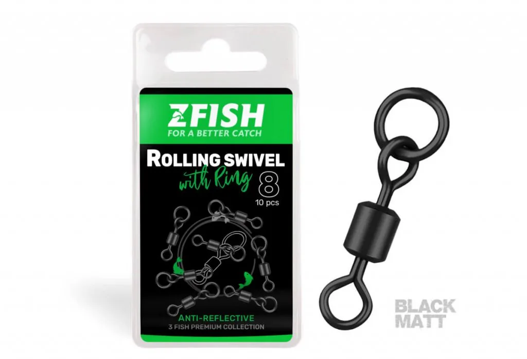 Zfish&#x20;Obratl&#x00ED;k&#x20;Rolling&#x20;Swivel&#x20;with&#x20;Ring&#x20;Black&#x20;Matt&#x20;vel.8&#x2F;26kg,&#x20;10ks