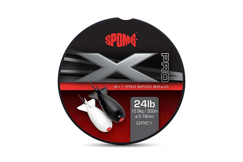 Spomb&#x20;Spl&#x00E9;tan&#x00E1;&#x20;&#x0161;&#x0148;&#x016F;ra&#x20;X&#x20;Pro&#x20;Braid&#x20;Grey&#x20;0,18mm,&#x20;10,9kg,&#x20;300m