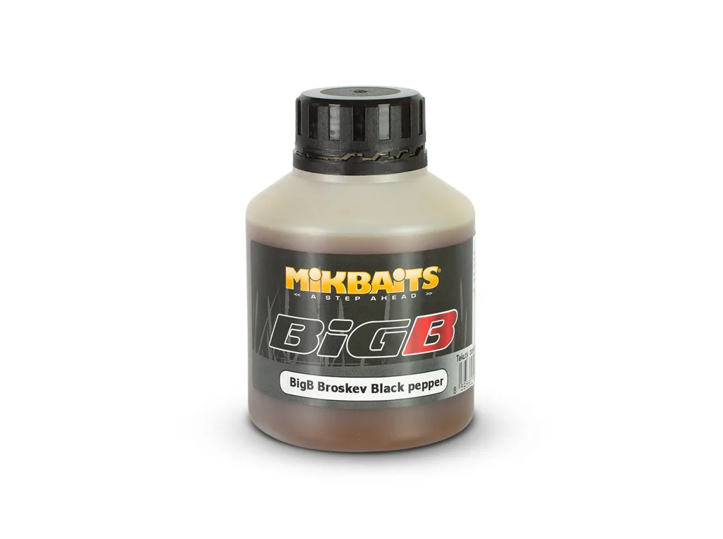 Mikbaits&#x20;Booster&#x20;BigB&#x20;Broskev&#x20;Black&#x20;Pepper&#x20;250ml