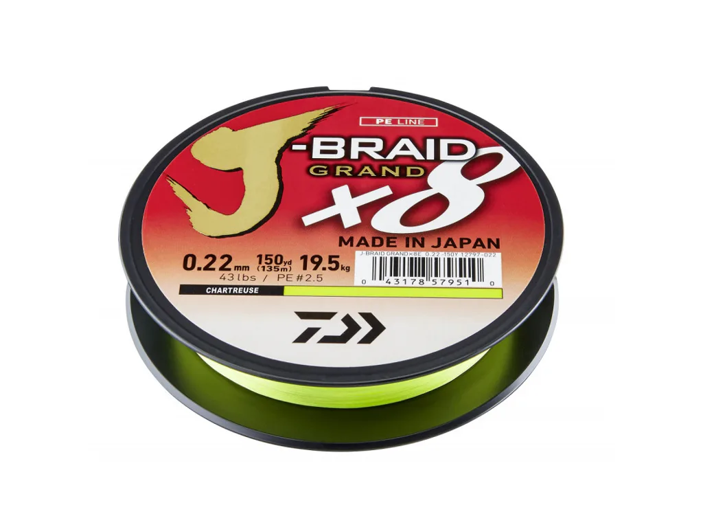 Daiwa&#x20;Pleten&#x00E1;&#x20;&#x0161;&#x0148;&#x016F;ra&#x20;J-Braid&#x20;Grand&#x20;X8E&#x20;-&#x20;Chartreuse&#x20;135m