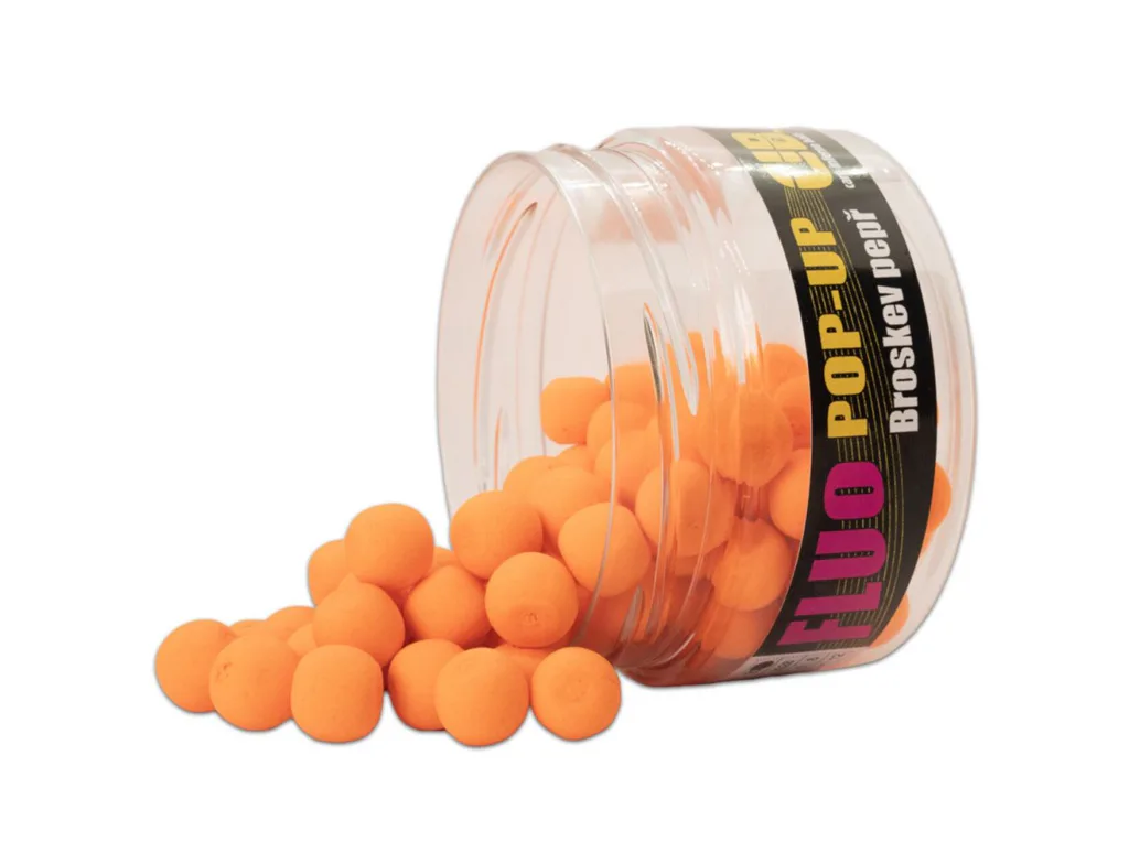 Carp&#x20;Inferno&#x20;Pop-up&#x20;Boilies&#x20;Fluo&#x20;-&#x20;Broskev&#x2F;Pep&#x0159;&#x20;12mm,&#x20;200ml