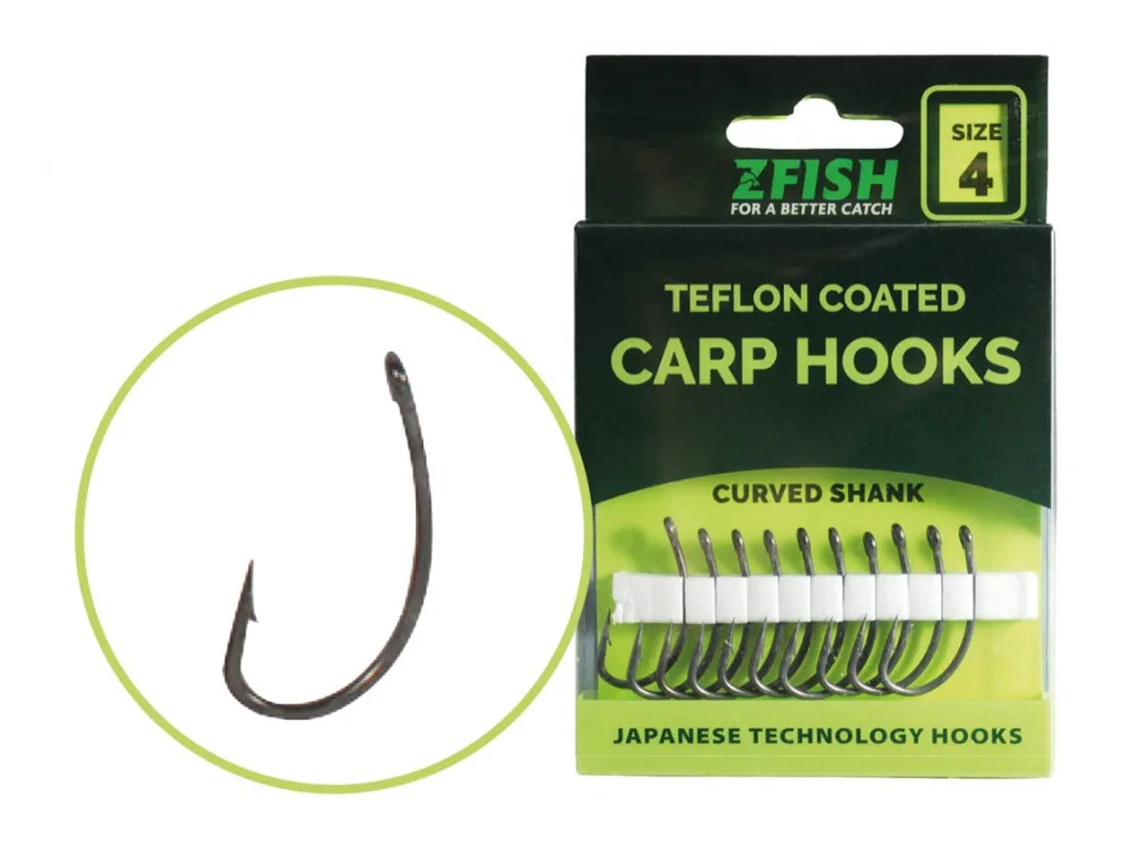 Zfish&#x20;Teflonov&#x00E9;&#x20;h&#x00E1;&#x010D;ky&#x20;Curved&#x20;Shank&#x20;10ks
