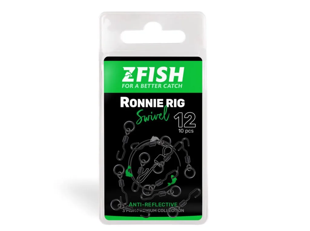 Zfish&#x20;Obratl&#x00ED;k&#x20;Ronnie&#x20;Rig&#x20;Swivel&#x20;Matt&#x20;vel.12,&#x20;10ks