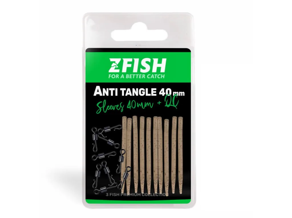 Zfish&#x20;Sada&#x20;P&#x0159;evlek&#x016F;&#x20;Anti&#x20;Tangle&#x20;SET&#x20;Sleeves&#x20;&#x2B;&#x20;QC&#x20;10ks