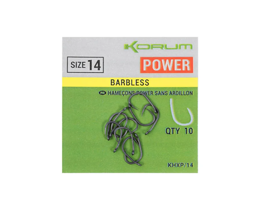 Korum&#x20;H&#x00E1;&#x010D;ky&#x20;Xpert&#x20;Power&#x20;Hooks&#x20;-&#x20;Barbless&#x20;10ks