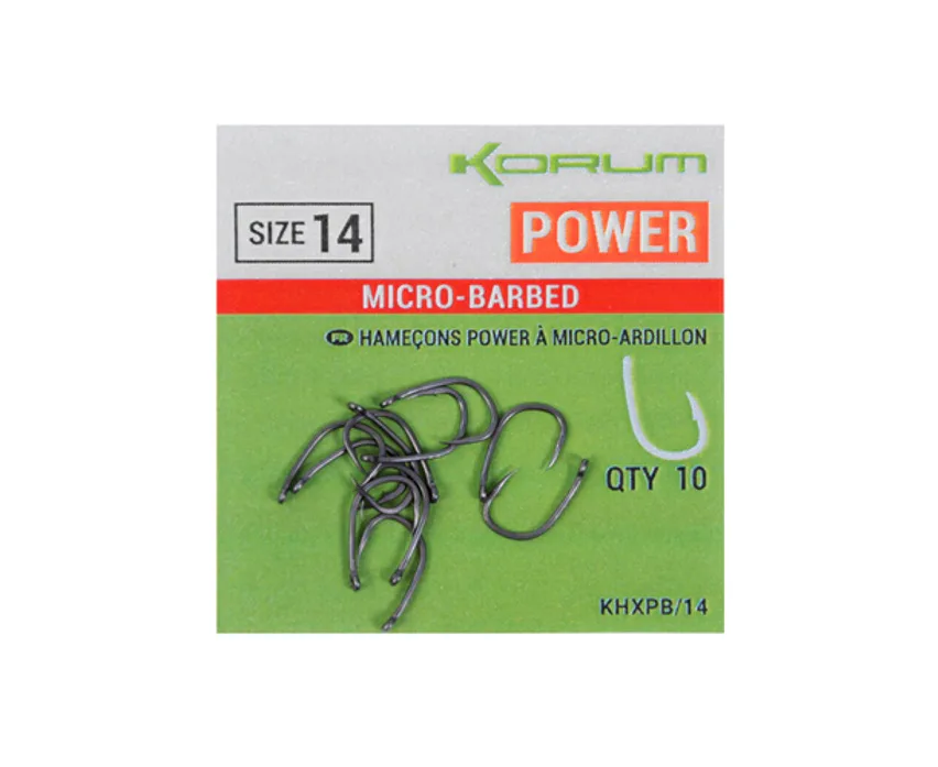 Korum&#x20;H&#x00E1;&#x010D;ky&#x20;Xpert&#x20;Power&#x20;Hooks&#x20;-&#x20;Micro&#x20;Barbed&#x20;10ks