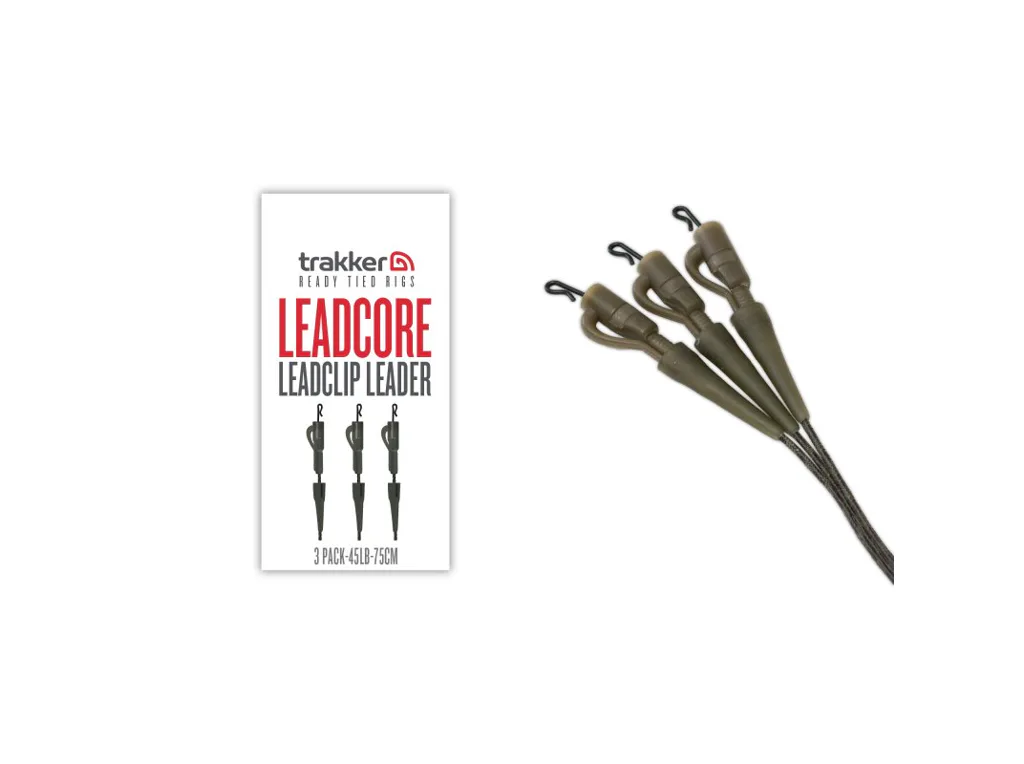 Trakker&#x20;Hotov&#x00E9;&#x20;leadery&#x20;Leadcore&#x20;Leadclip&#x20;Leader&#x20;&#x28;75cm&#x29;&#x20;3ks