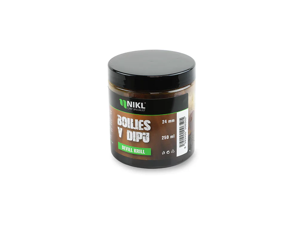 Nikl&#x20;Boilies&#x20;v&#x20;dipu&#x20;Devill&#x20;Krill&#x20;250ml