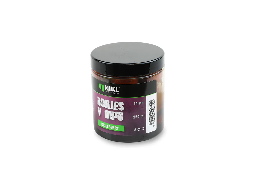 Nikl&#x20;Boilies&#x20;v&#x20;dipu&#x20;Krill&#x20;Berry&#x20;250ml
