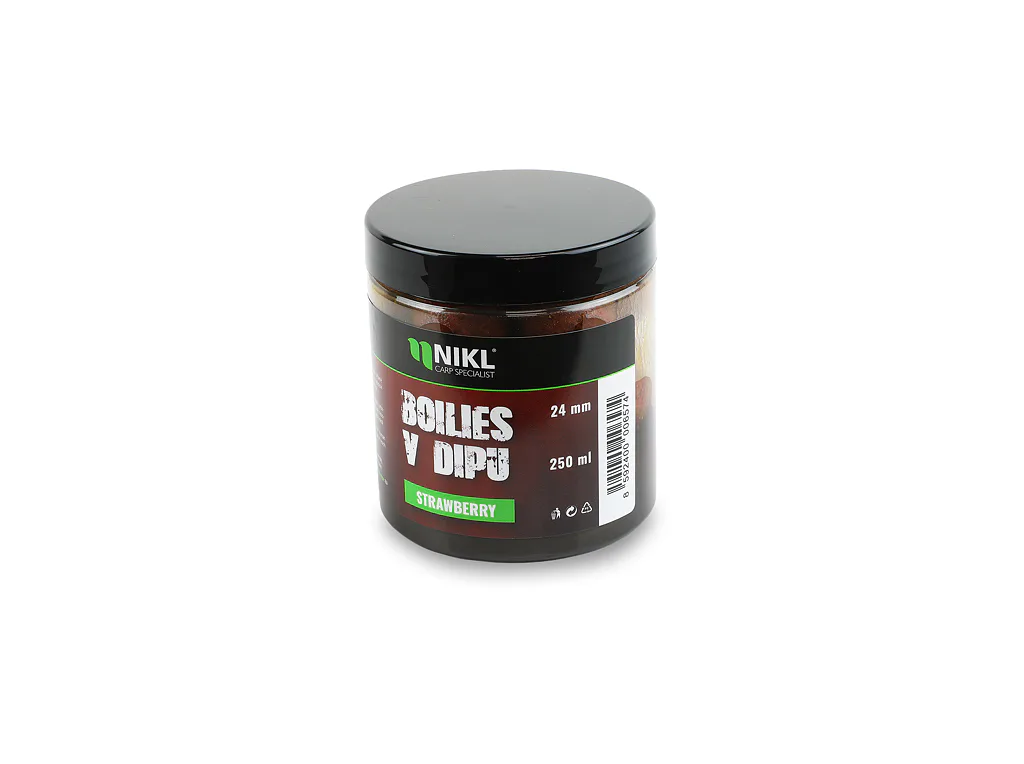 Nikl&#x20;Boilies&#x20;v&#x20;dipu&#x20;Strawberry&#x20;250ml