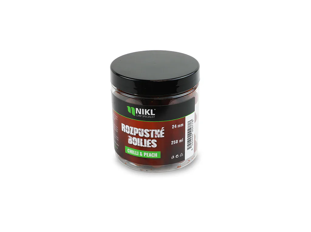 Nikl&#x20;Rozpustn&#x00E9;&#x20;boilies&#x20;Chilli&#x20;&amp;&#x20;Peach&#x20;250ml