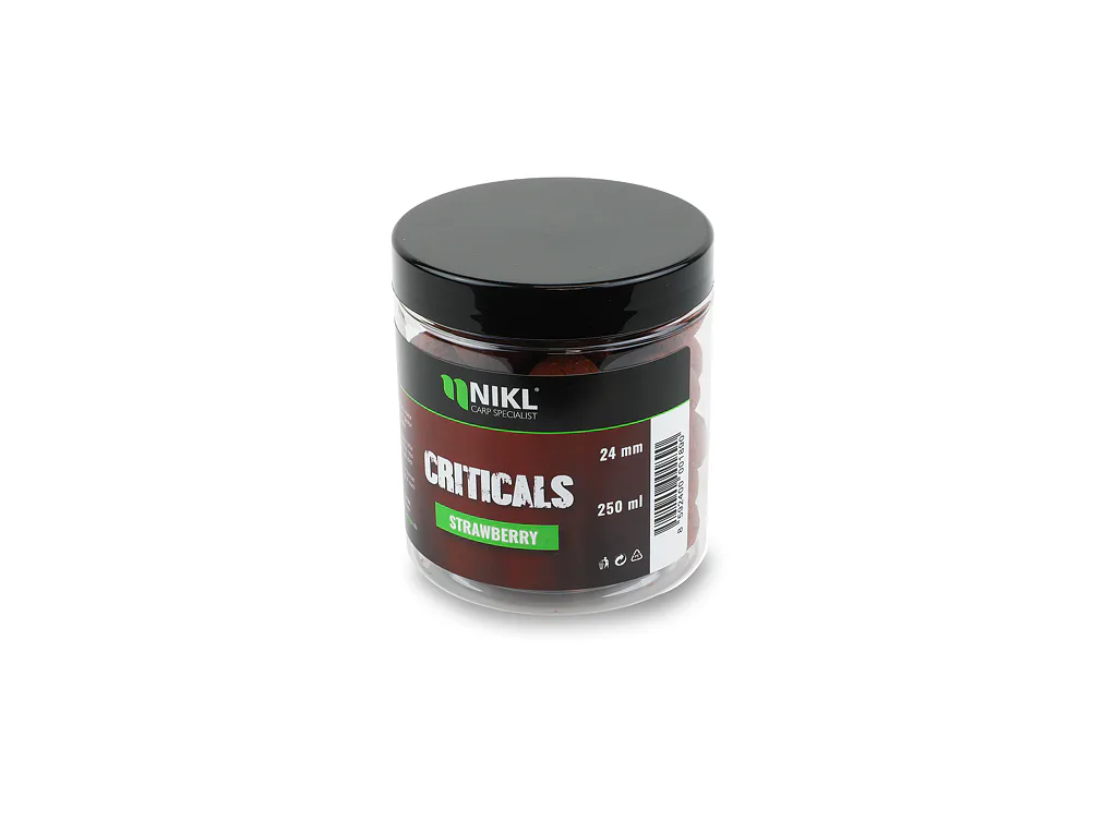 Nikl&#x20;Criticals&#x20;boilie&#x20;Strawberry&#x20;250ml