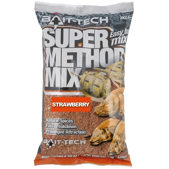 Bait-Tech&#x20;Krm&#x00ED;tkov&#x00E1;&#x20;sm&#x011B;s&#x20;Super&#x20;Method&#x20;Mix&#x20;-&#x20;Strawberry&#x20;2kg