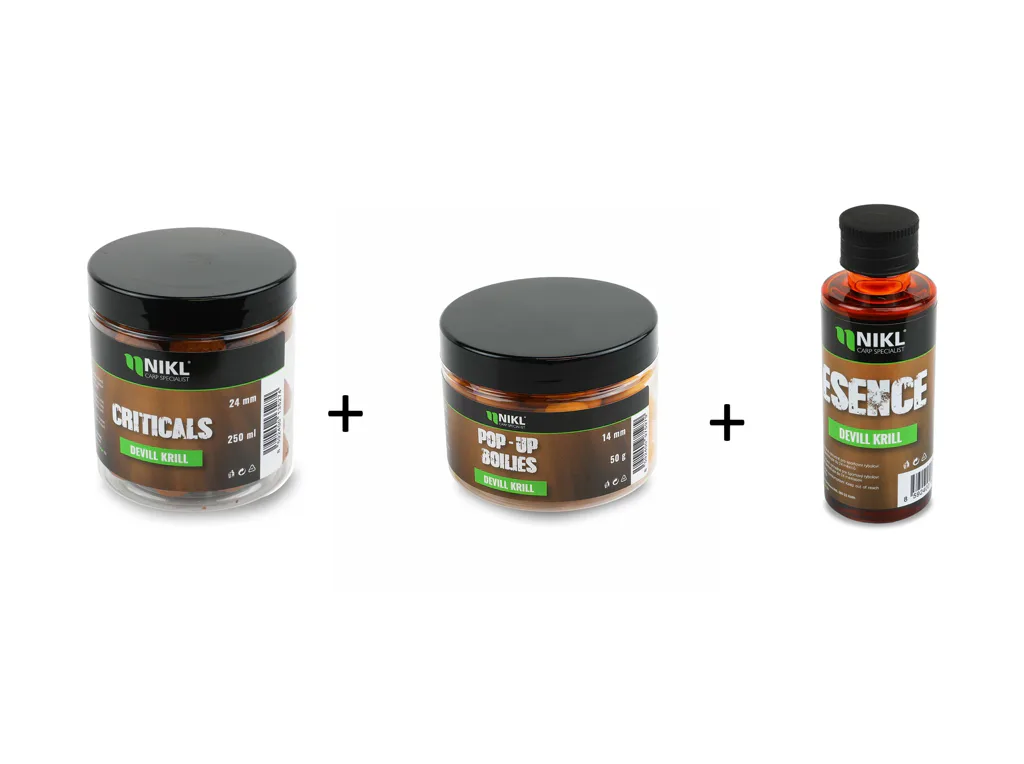Nikl Criticals + Plovoucí boilies + Esence Devill Krill