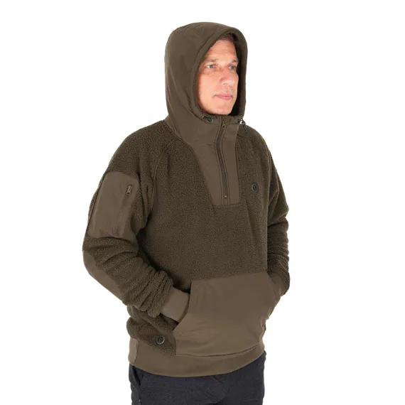 Olive Sherpa Hybrid Jacket