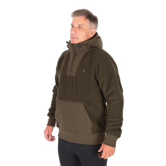 Olive Sherpa Hybrid Jacket