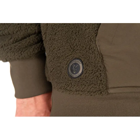 Olive Sherpa Hybrid Jacket