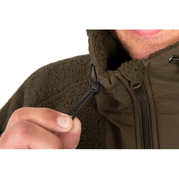 Olive Sherpa Hybrid Jacket