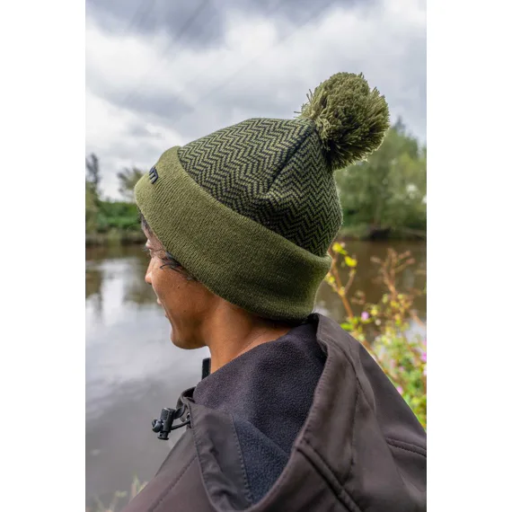 Thermal Beanie Hat - Black/Olive